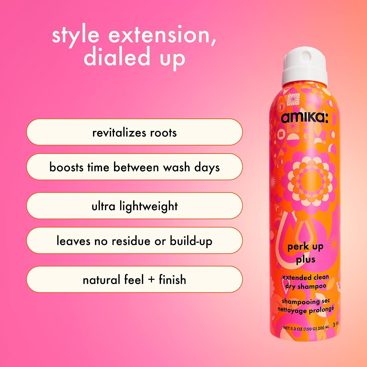 image:imageAmika perk up plus extended clean dry shampoo53 Ounce Pack of 1