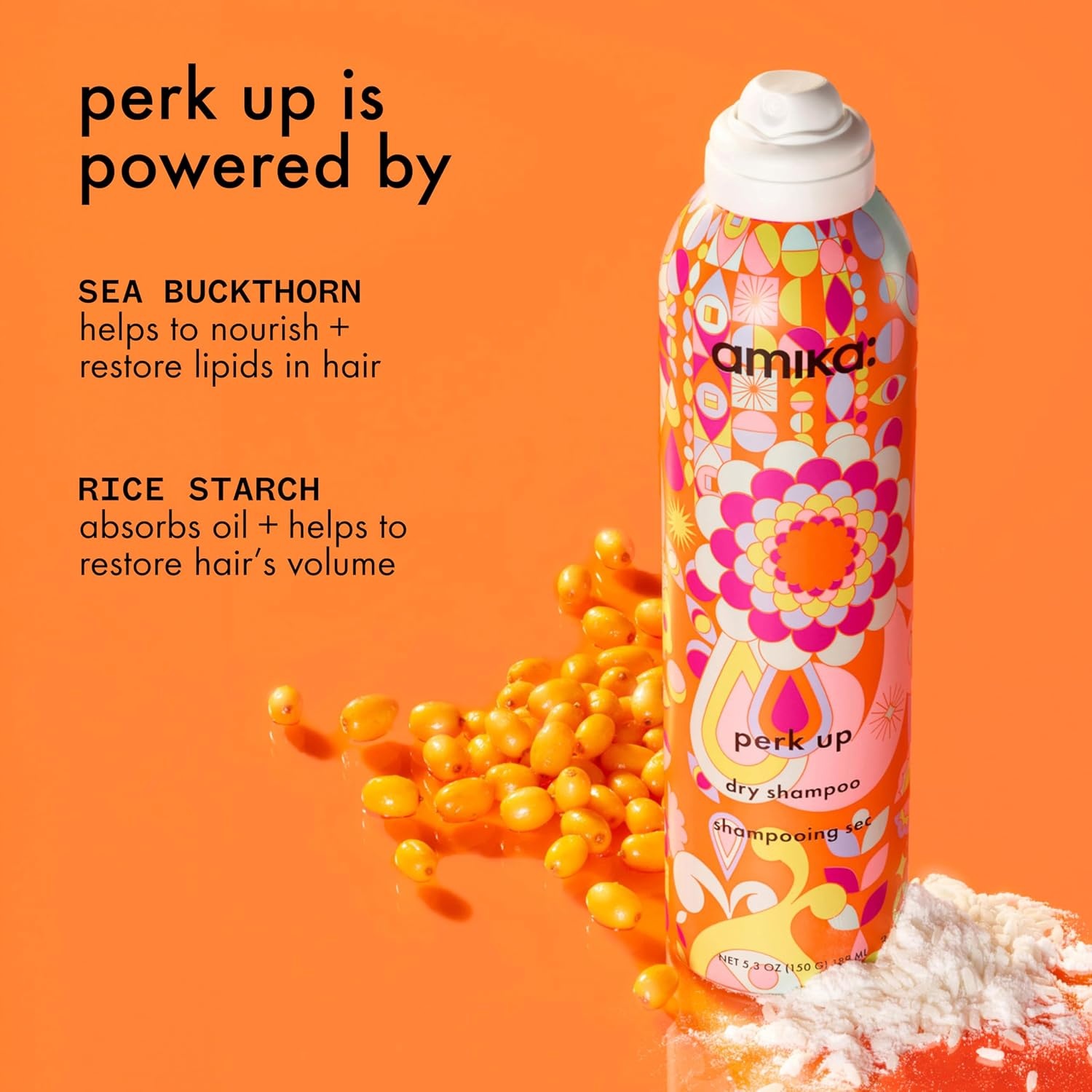 image:imageAmika perk up talcfree dry shampoopink grapefruit juicy apricot warm vanilla