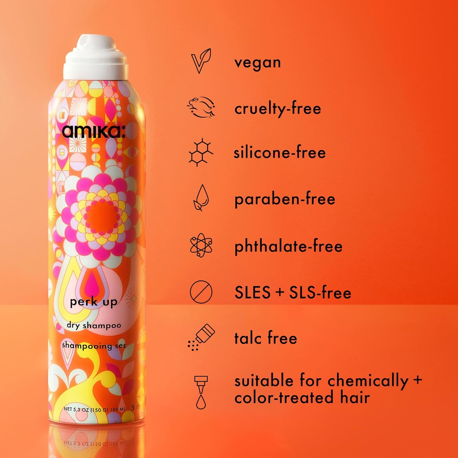 image:imageAmika perk up talcfree dry shampoopink grapefruit juicy apricot warm vanilla