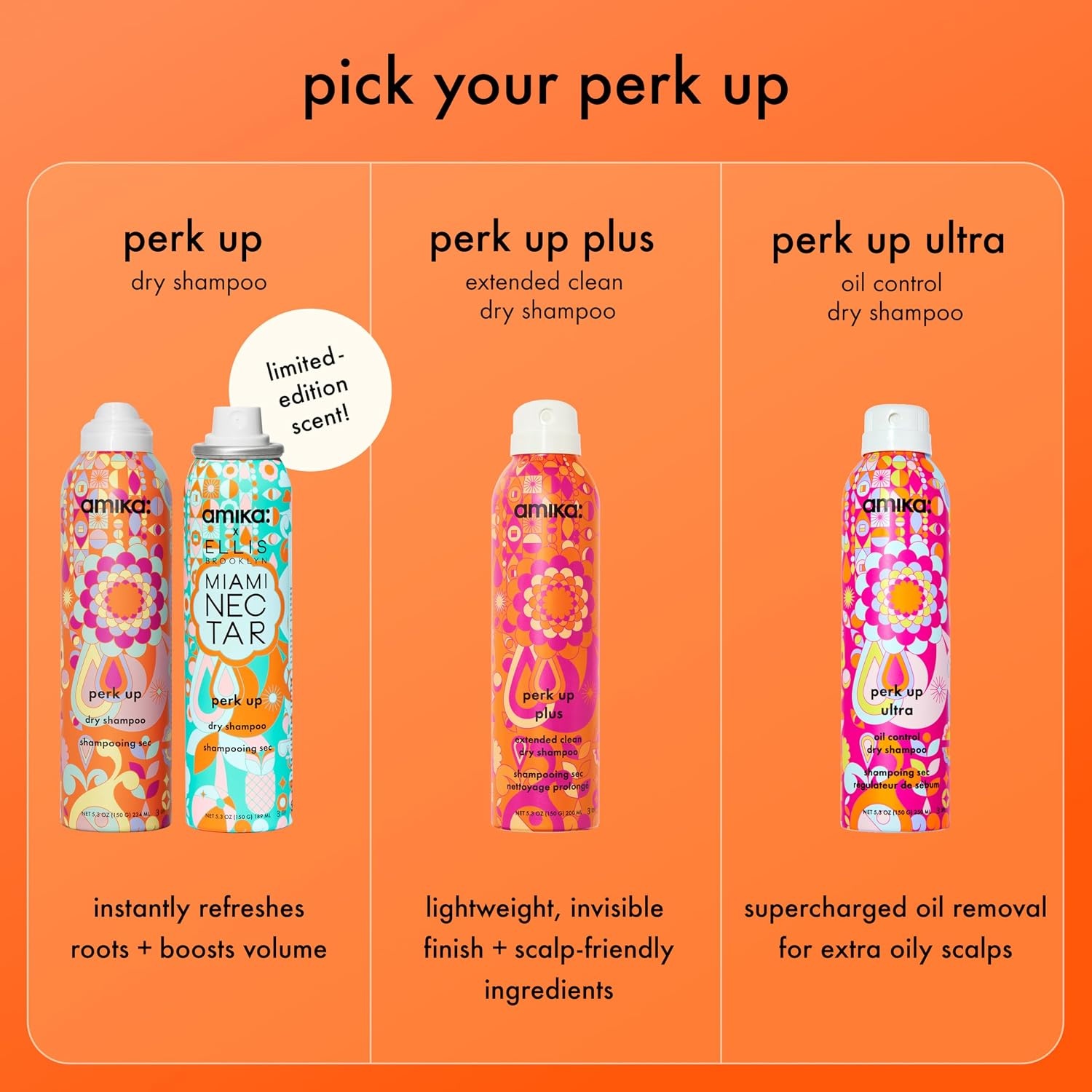 image:imageAmika perk up talcfree dry shampoopink grapefruit juicy apricot warm vanilla