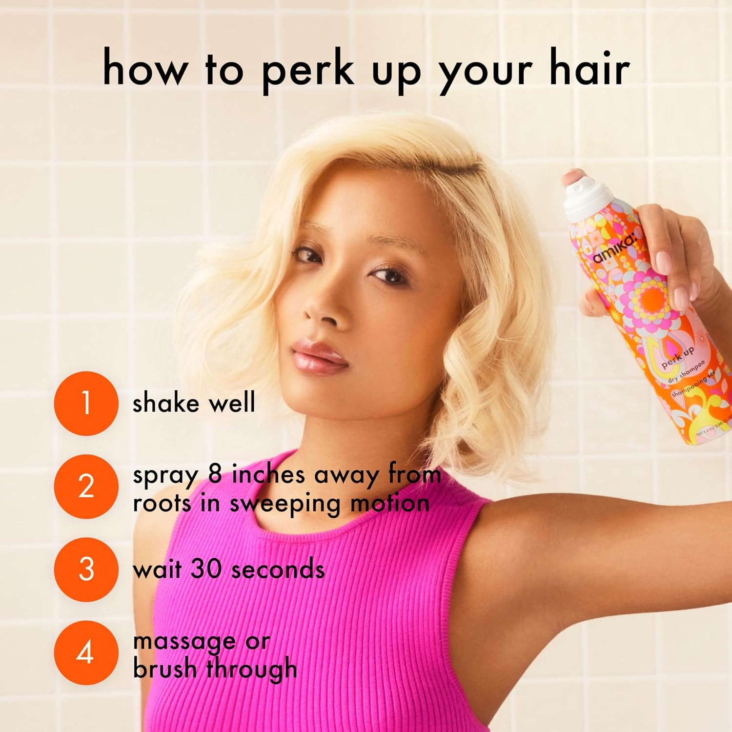 image:imageAmika perk up talcfree dry shampoopink grapefruit juicy apricot warm vanilla