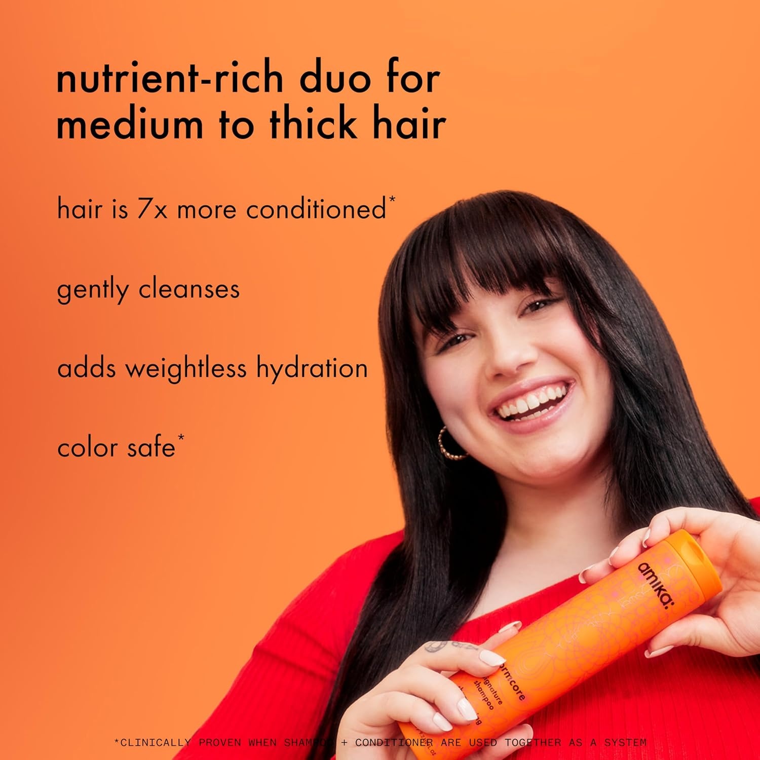 image:imageAmika superfruit strands full size bundle full size normcore shampoo conditioner amp superfruit star lightweight hair styling heat defense oil