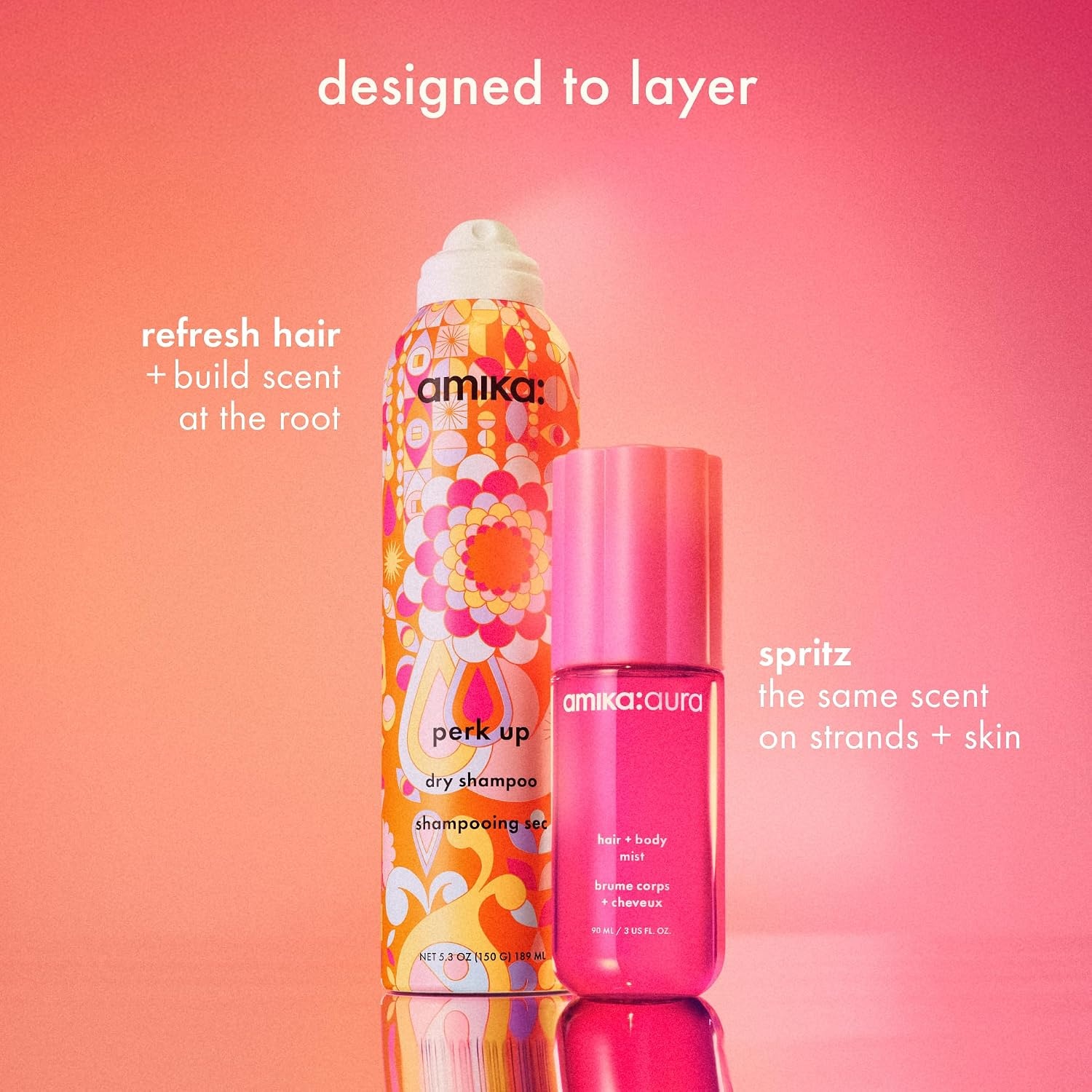 image:imageamika aura hair and body mist pink grapefruit juicy apricot warm vanilla