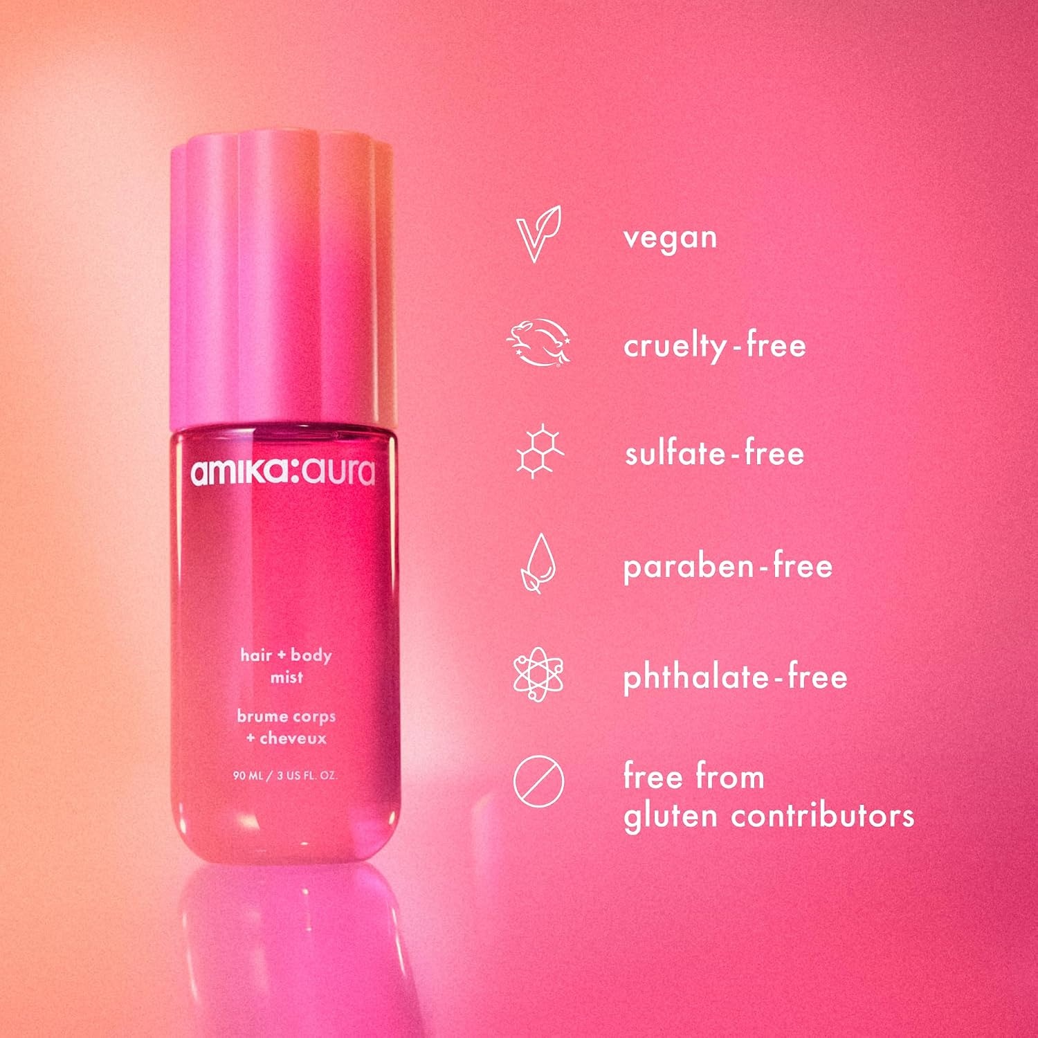 image:imageamika aura hair and body mist pink grapefruit juicy apricot warm vanilla