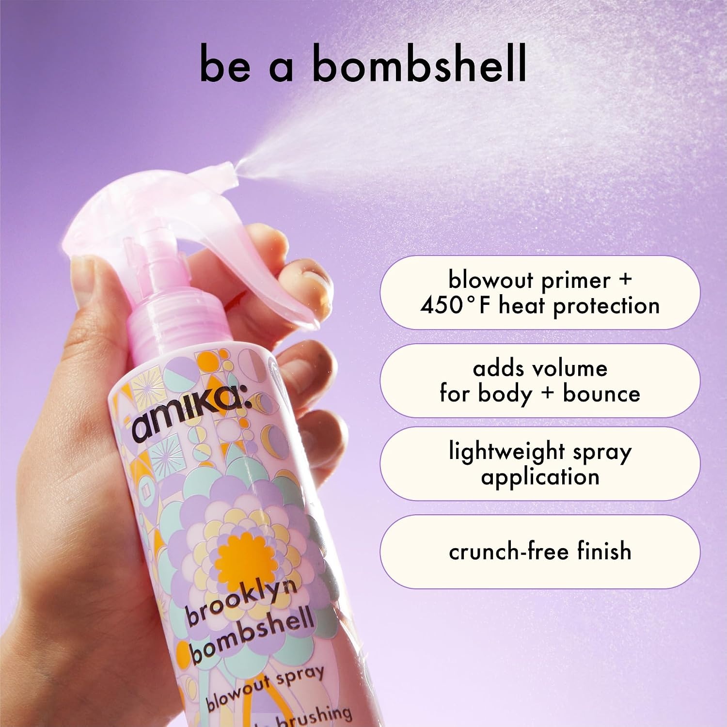 image:imageamika brooklyn bombshell Blowout Volume Spray 2 Fl oz Pack of 1Amber