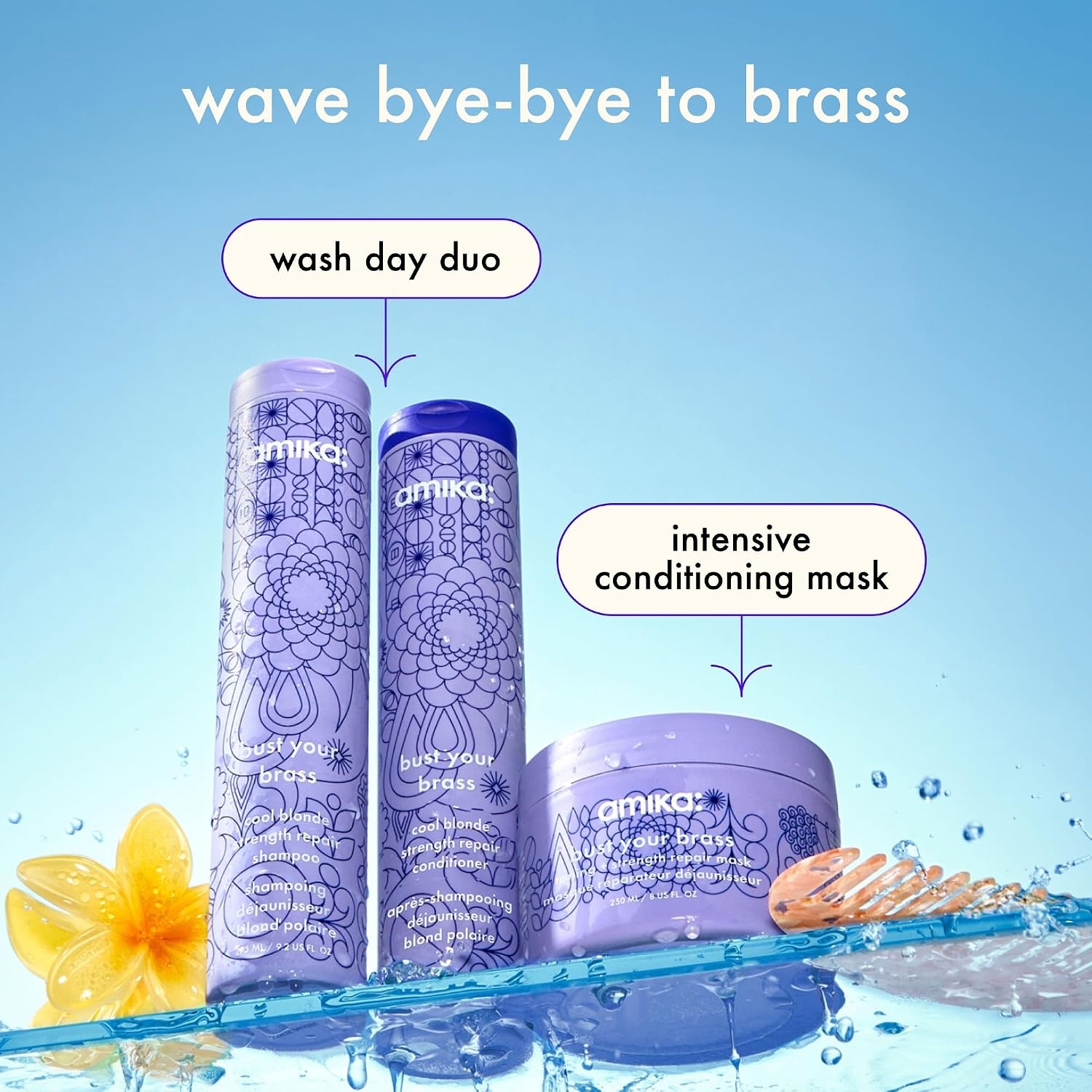 image:imageamika bust your brass cool blonde strength repair conditioner 1000ml