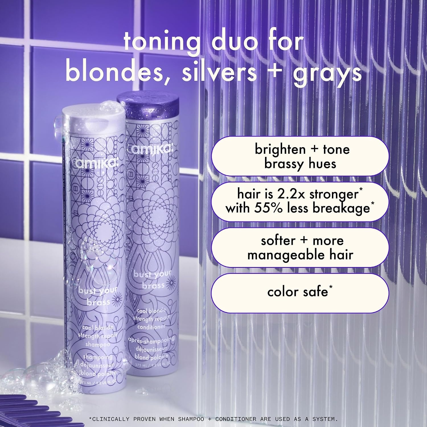 image:imageamika bust your brass cool blonde strength repair conditioner 1000ml