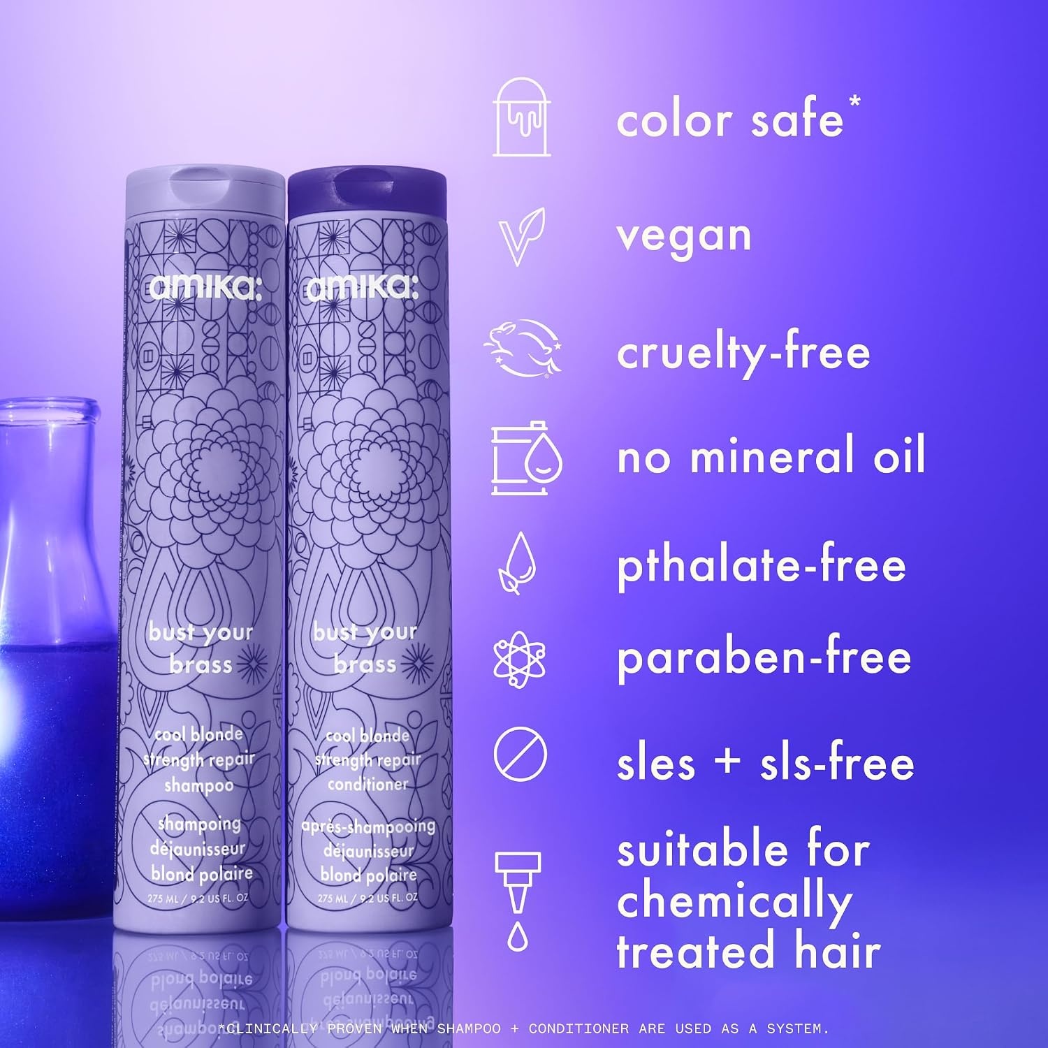 image:imageamika bust your brass cool blonde strength repair conditioner 1000ml