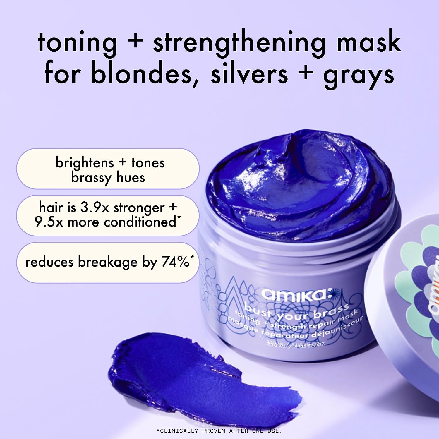 image:imageamika bust your brass toning strength repair mask8 Fl Oz Pack of 1