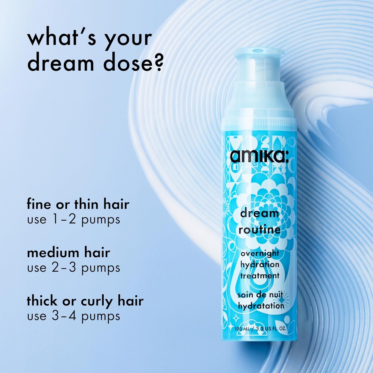 image:imageamika dream routine overnight hydrating hair mask no rinse leavein treatment for dry hair ultrahydrating with hyaluronic acid for longlasting moisture