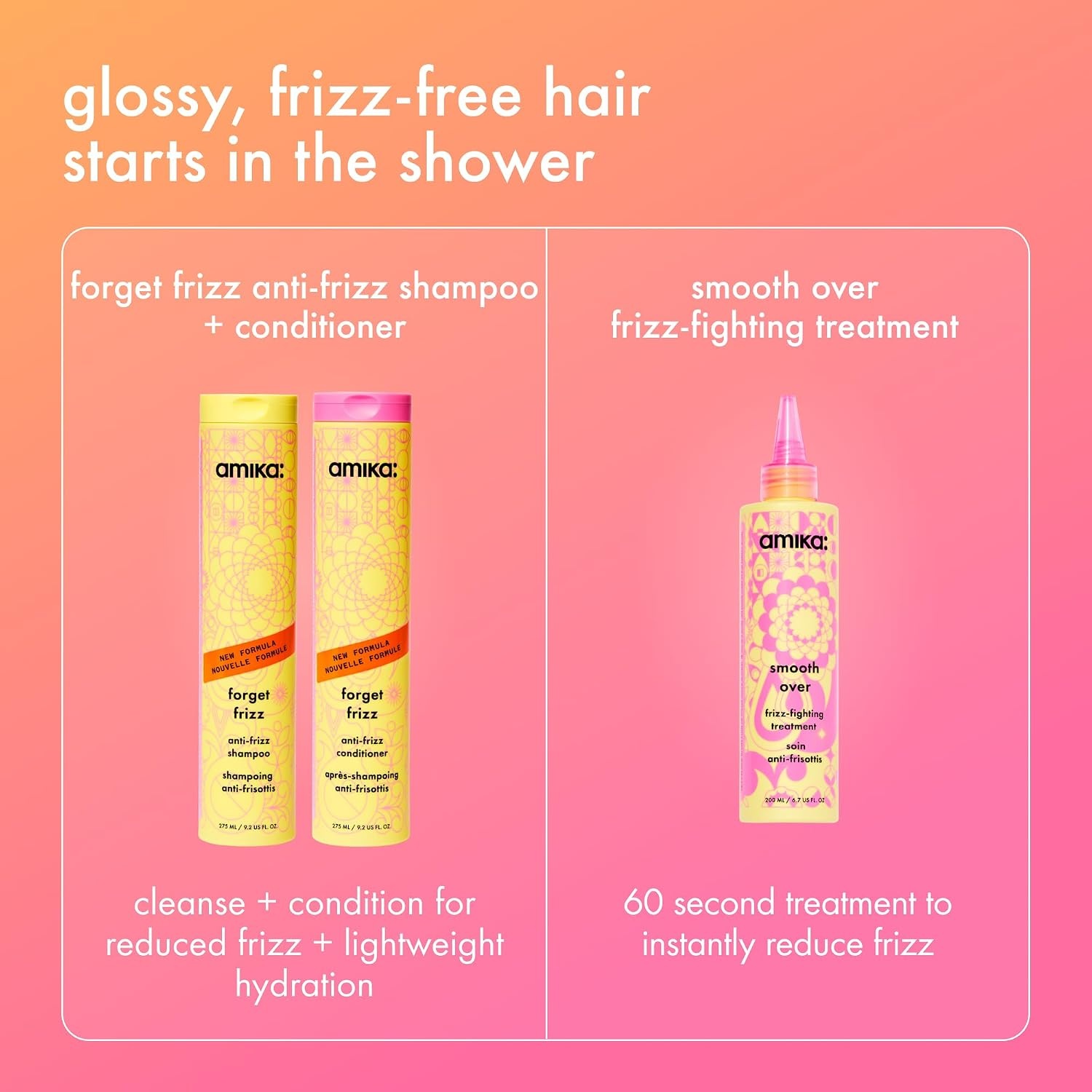 image:imageamika forget frizz antifrizz conditioner smoothing humidity protection up to 72 hour frizz control lightweight hydration for medium to thick coarse hair types 2a4c92 Fl Oz Pack of 1