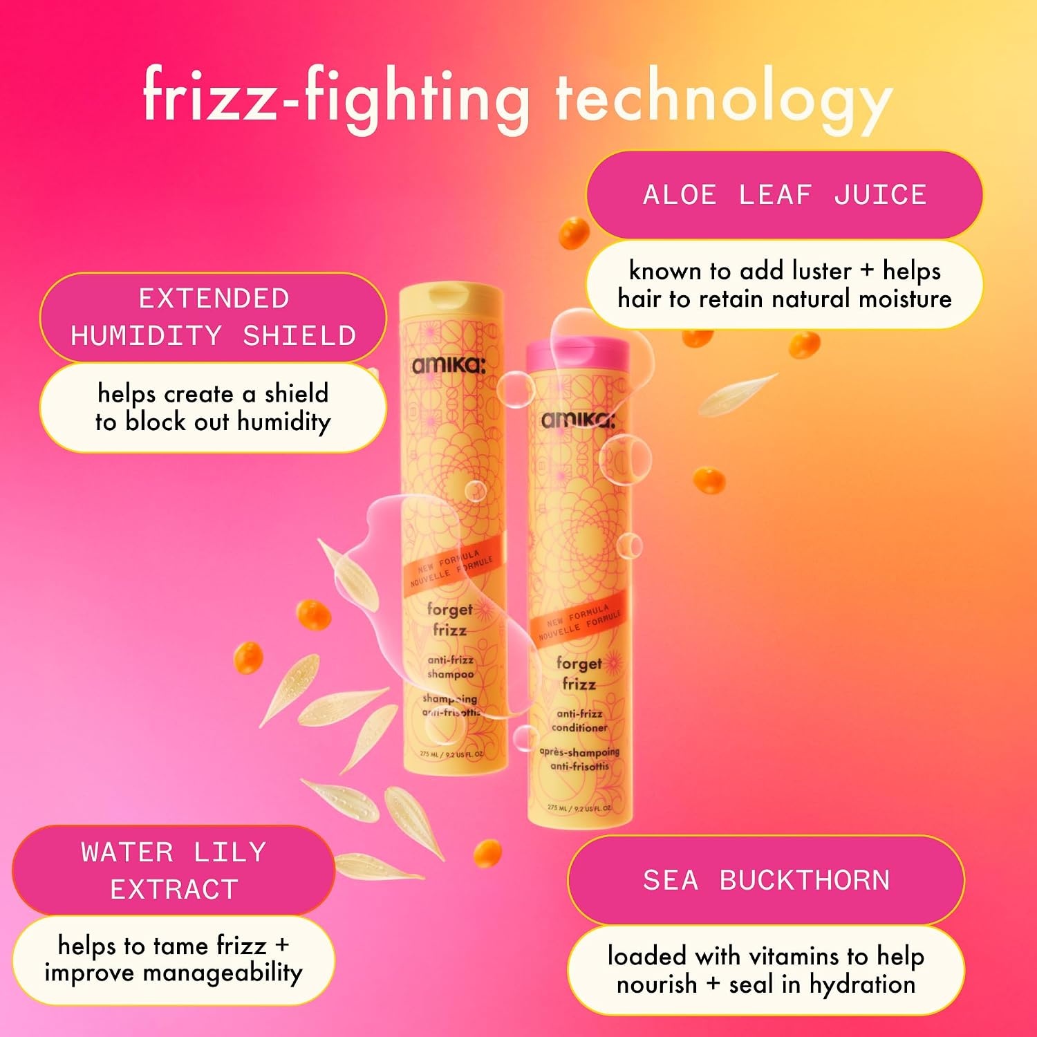 image:imageamika forget frizz antifrizz conditioner smoothing humidity protection up to 72 hour frizz control lightweight hydration for medium to thick coarse hair types 2a4c338 Fl Oz Pack of 1