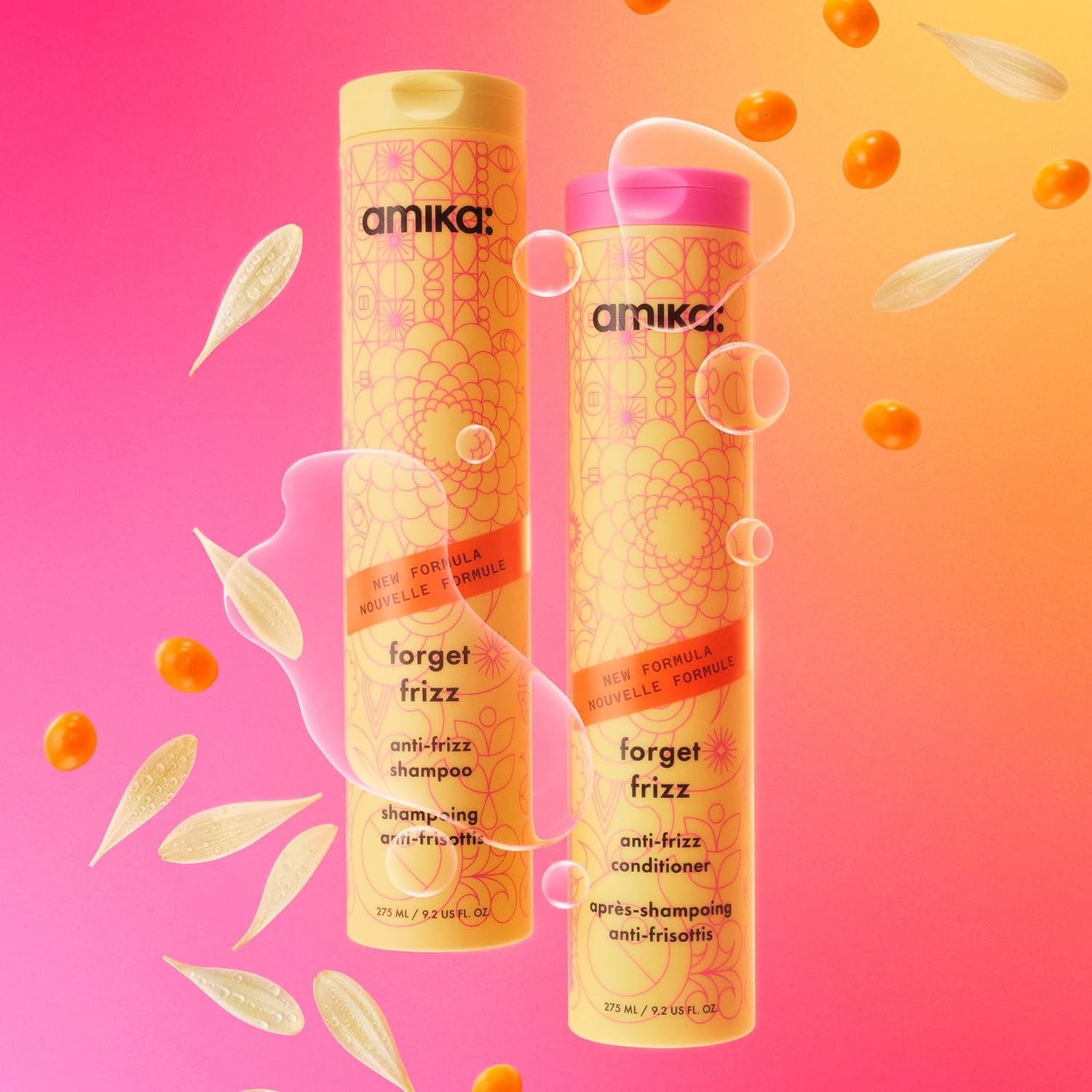 image:imageamika forget frizz antifrizz shampoo smoothing humidity protection up to 72 hour frizz control92oz bundle