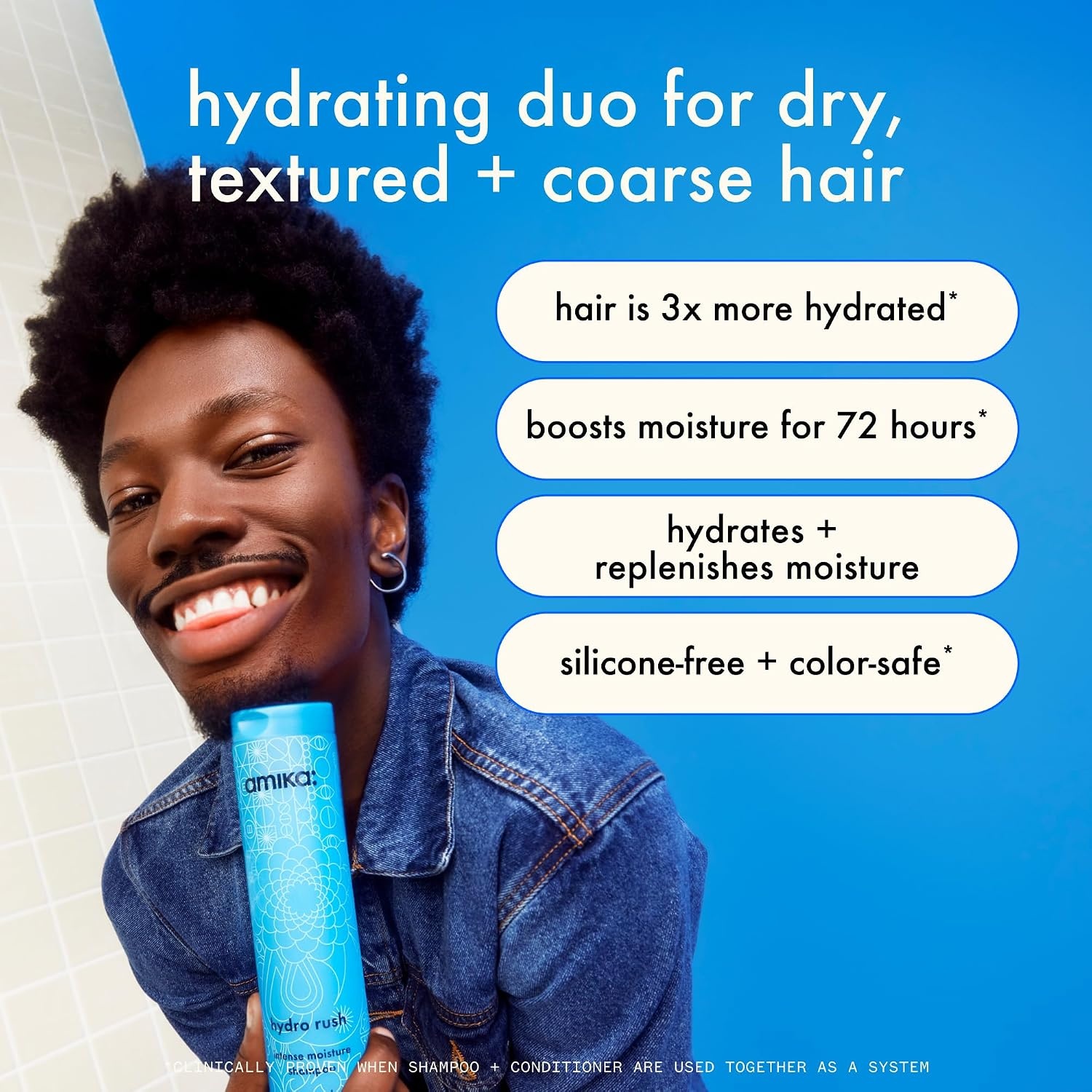 image:imageamika hydro rush intense moisture conditioner with hyaluronic acid3381 Fl Oz Pack of 1