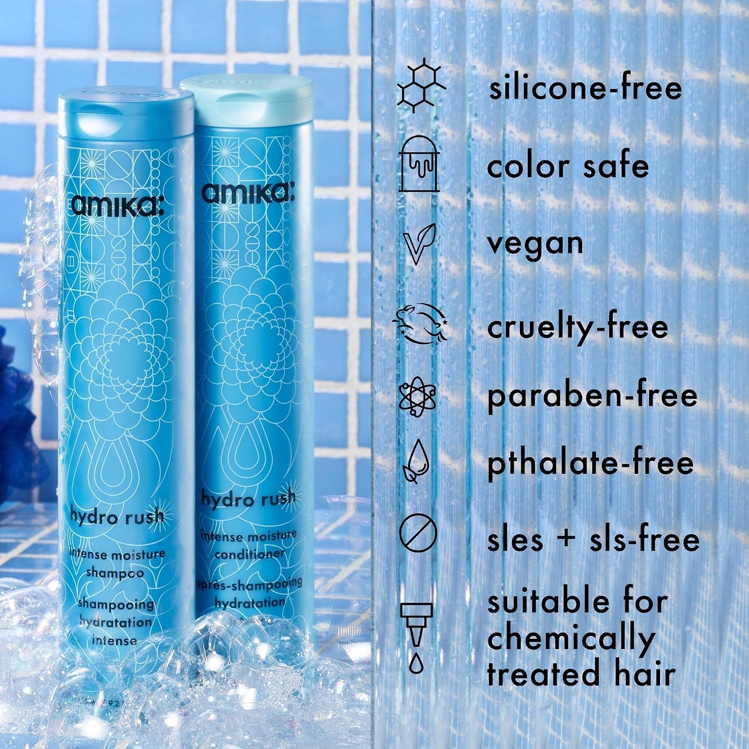 image:imageamika hydro rush intense moisture conditioner with hyaluronic acid3381 Fl Oz Pack of 1