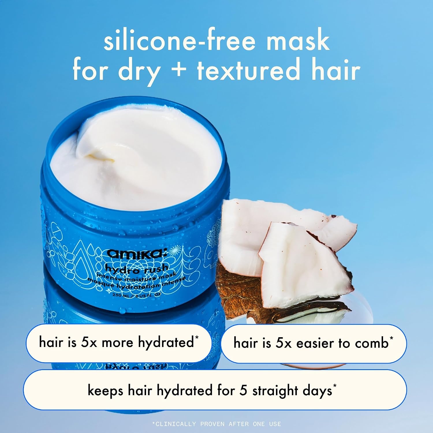 image:imageamika hydro rush intense moisture mask with hyaluronic acid16 Fl Oz Pack of 1