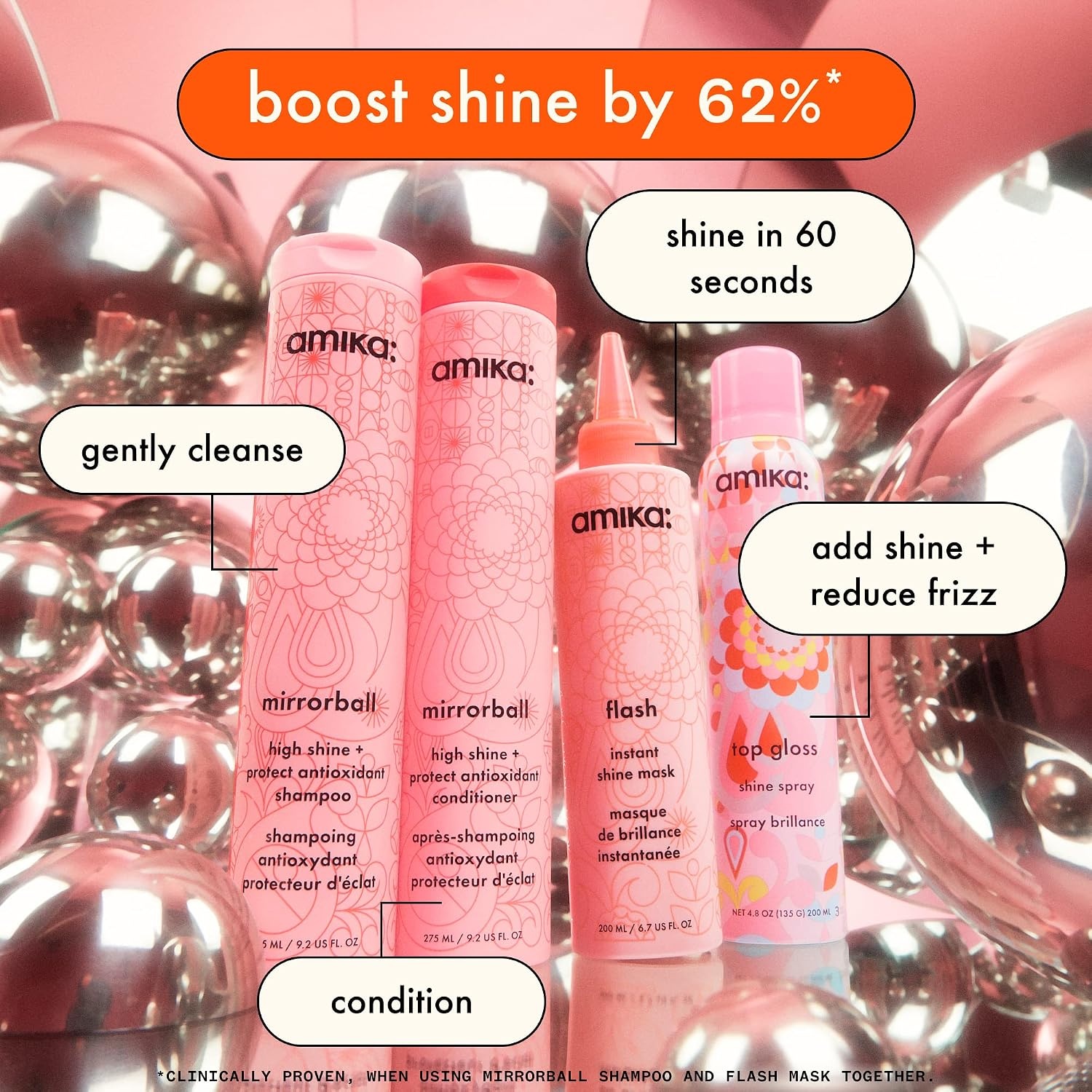 image:imageamika mirrorball high shine protect antioxidant conditioner338 Fl Oz Pack of 1