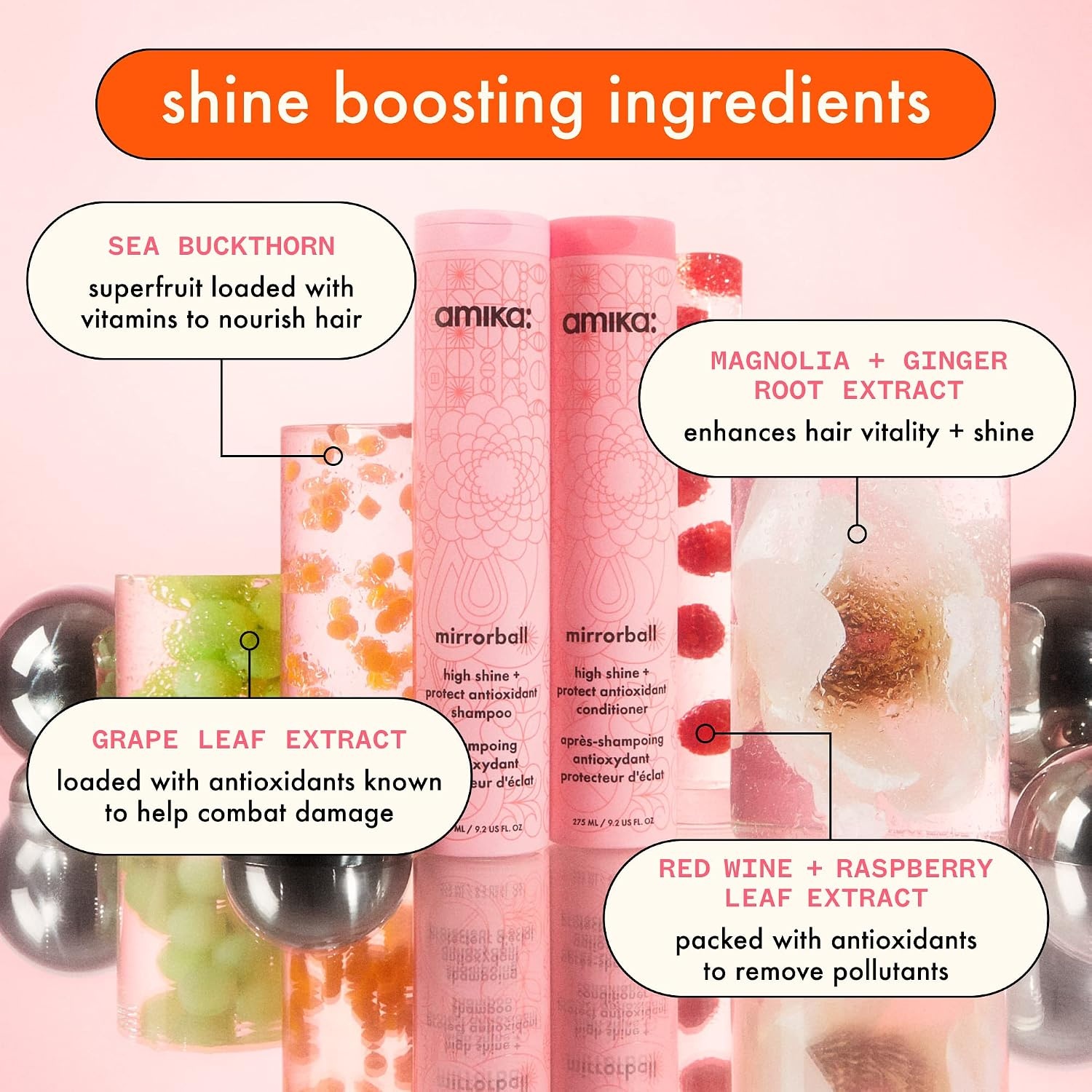 image:imageamika mirrorball high shine protect antioxidant conditioner338 Fl Oz Pack of 1