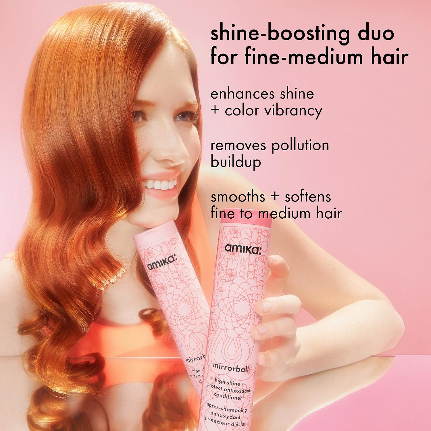 image:imageamika mirrorball high shine protect antioxidant shampoo338oz bundle