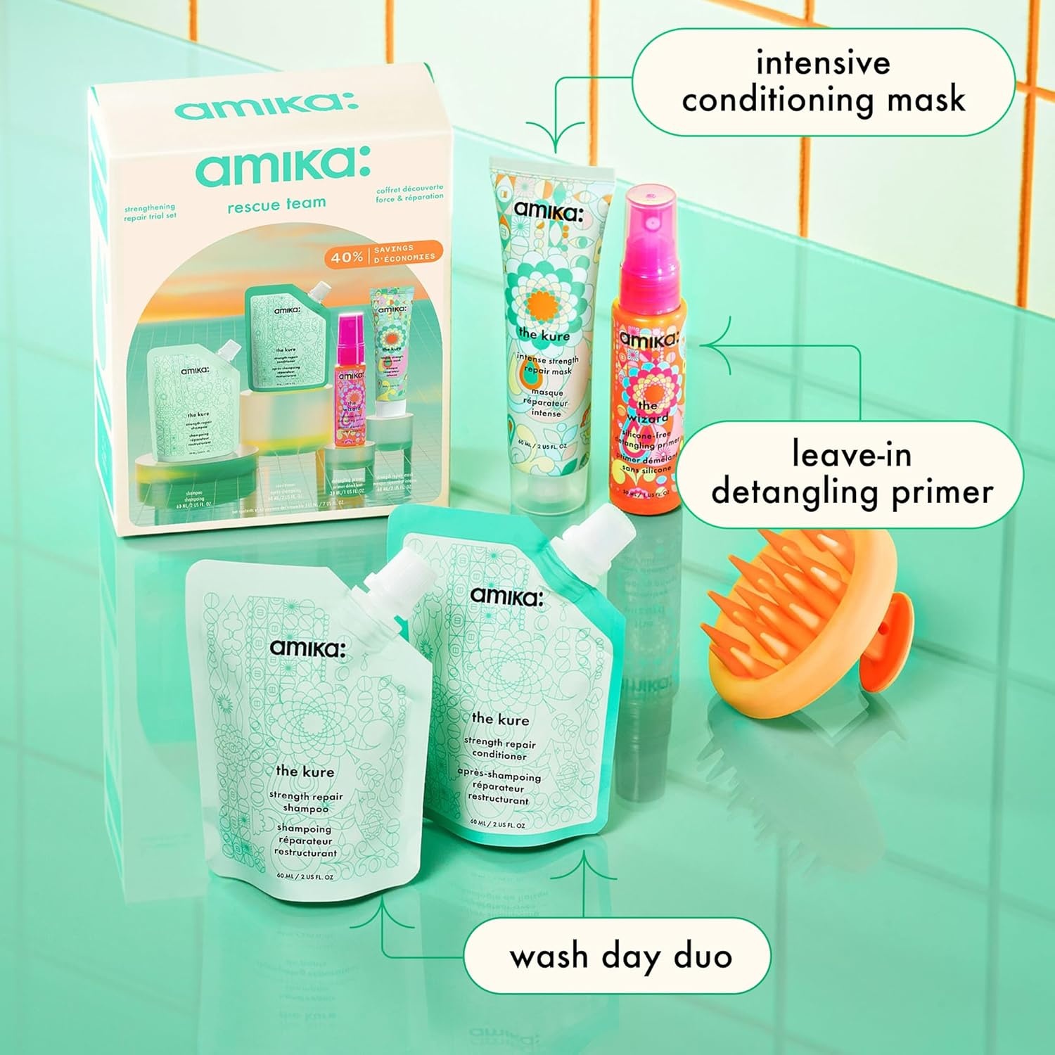 image:imageamika rescue team hair routine trial set