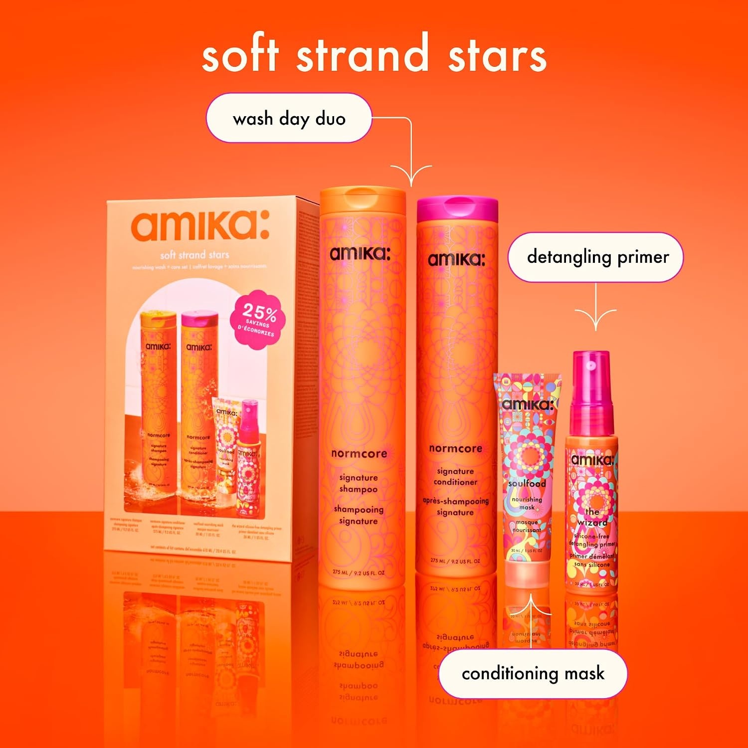 image:imageamika soft strand stars nourishing wash care set