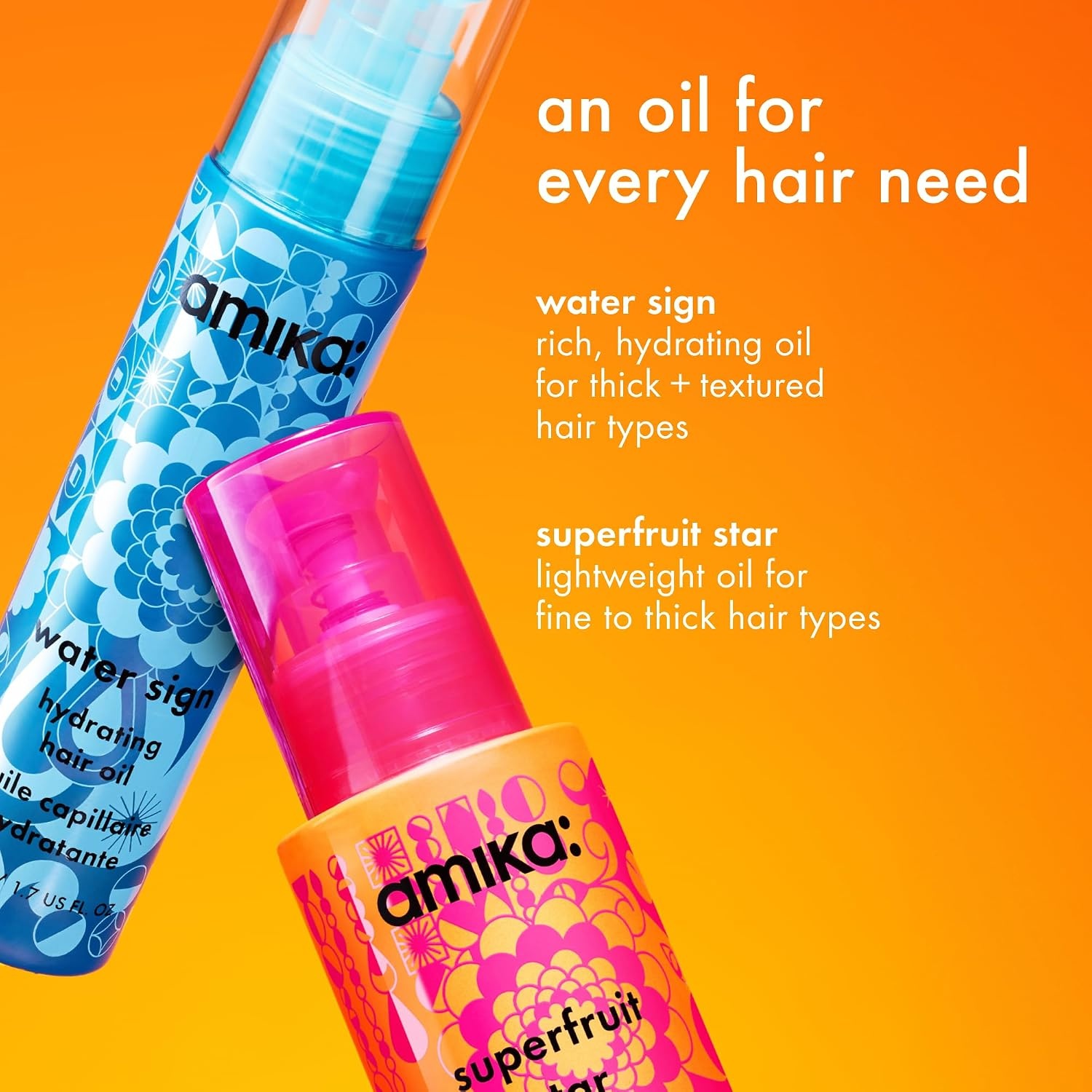 image:imageamika superfruit star lightweight hair styling heat defense oil heat protection strengthen reduce breakage smooth frizz add glossy shine for all hair types067 Fl Oz Pack of 1