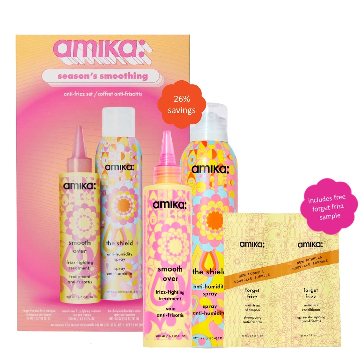 image:imageamika the shield antihumidity spray lightweight invisible heat protection spray contains UV filters for smooth frizz free hairlimited edition
