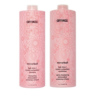 amika mirrorball high shine + protect antioxidant shampoo(33.8oz – bundle)