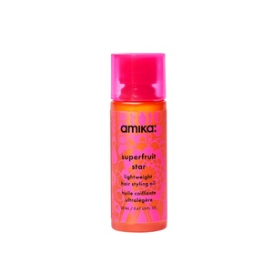 amika superfruit star lightweight hair styling + heat defense oil | heat protection, strengthen + reduce breakage, smooth frizz, add glossy shine | for all hair types(0.67 Fl Oz (Pack of 1))